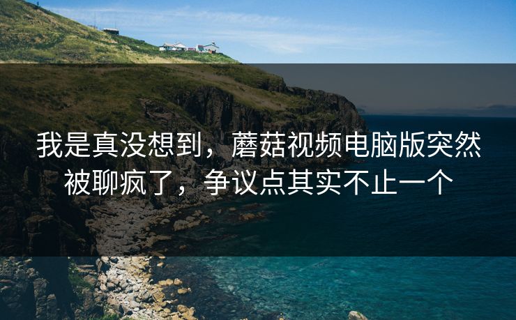 我是真没想到,蘑菇视频电脑版突然被聊疯了,争议点其实不止一个 我是真没想到,蘑菇视频电脑版突然被聊疯了,争议点其实不止一个