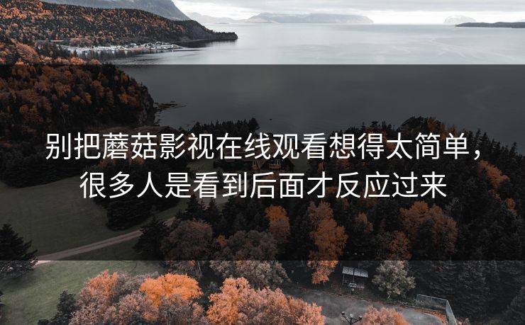 别把蘑菇影视在线观看想得太简单，很多人是看到后面才反应过来